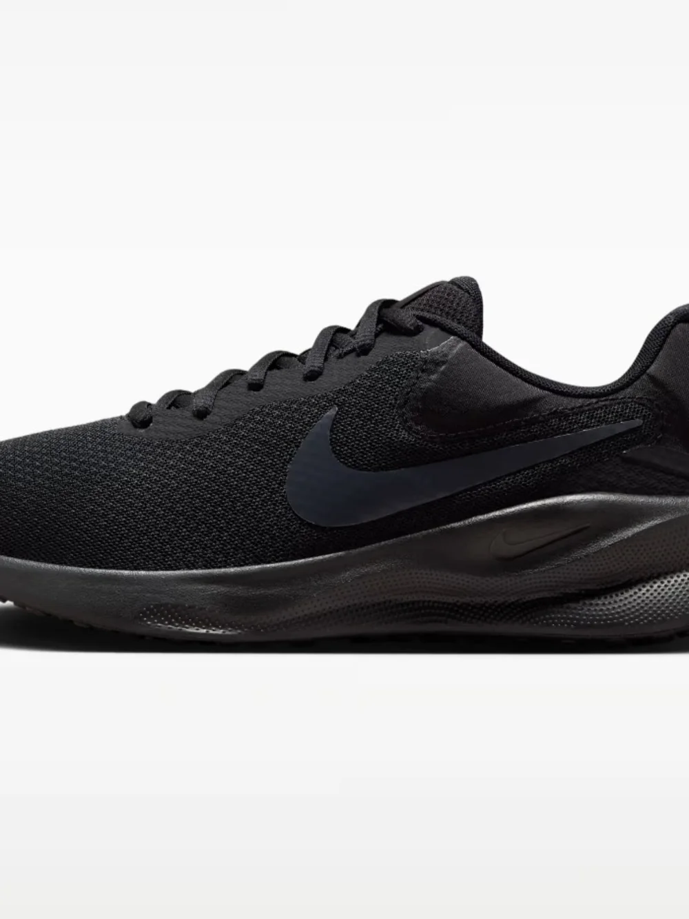 Nike Women's Revolutionary 7 All-Black Mesh Running Sneakers